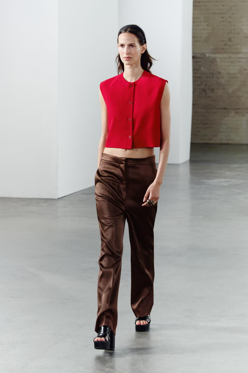 ZW COLLECTION BUTTONED WAISTCOAT TOP - Zara фото 6