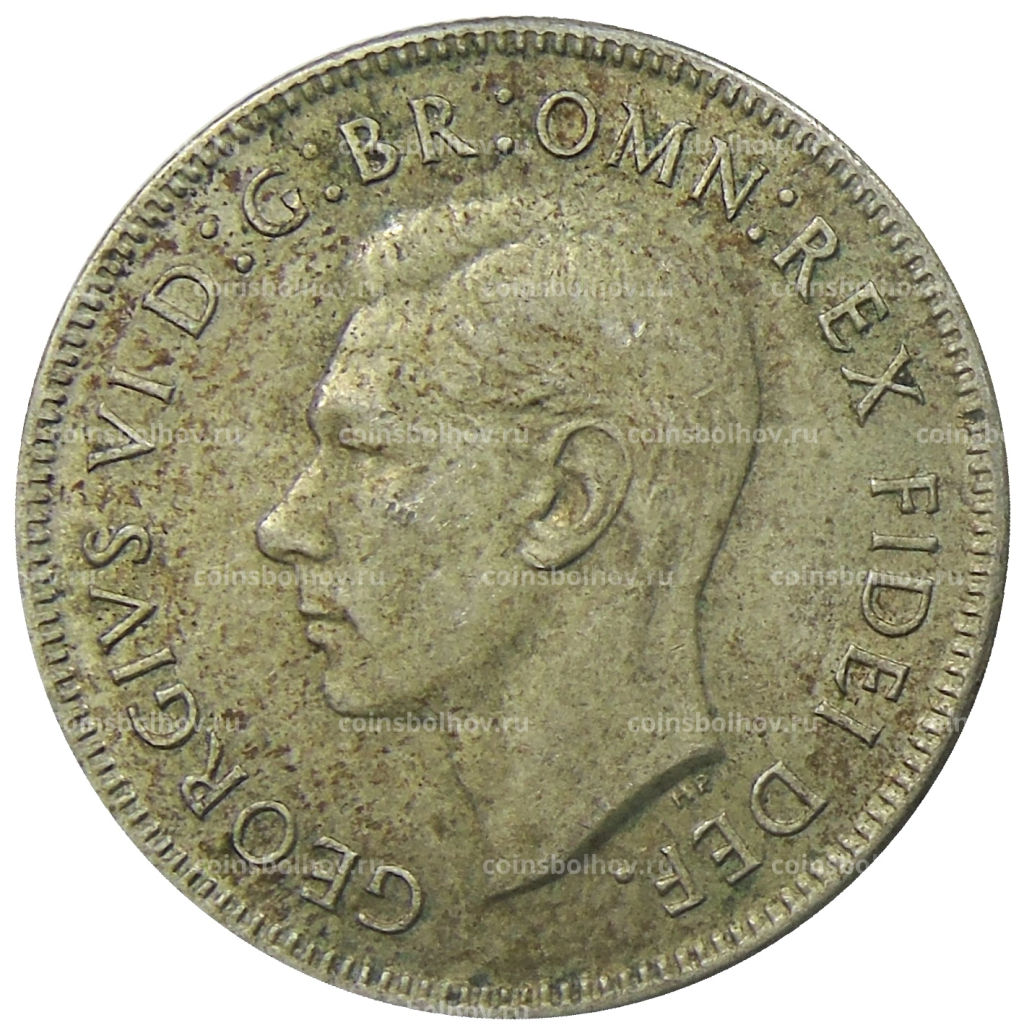 1 флорин (2 шиллинга) 1951 года Австралия  50 лет Федерации