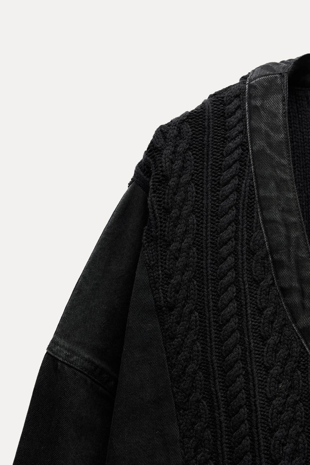 KNIT AND DENIM JACKET - Zara фото 9