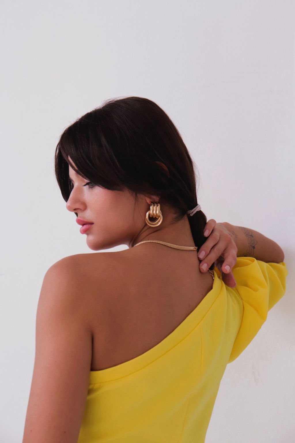 Асимметричное платье лимонное - Martichelli фото 27