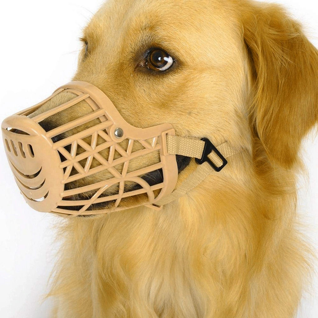 Цена за 2 шт. Намордник гуманный из гибкого пластика "Мой Бро", цвет светло - бежевый, №5 (лейбл)