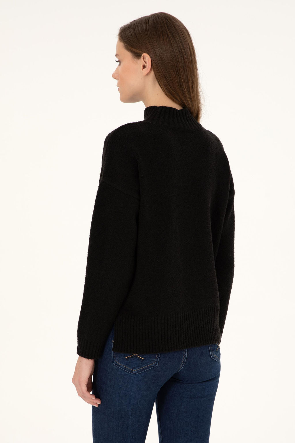 Женский темно-синий свитер с водолазкой Bis Неожиданная скидка в корзине - U.s. polo assn фото 5