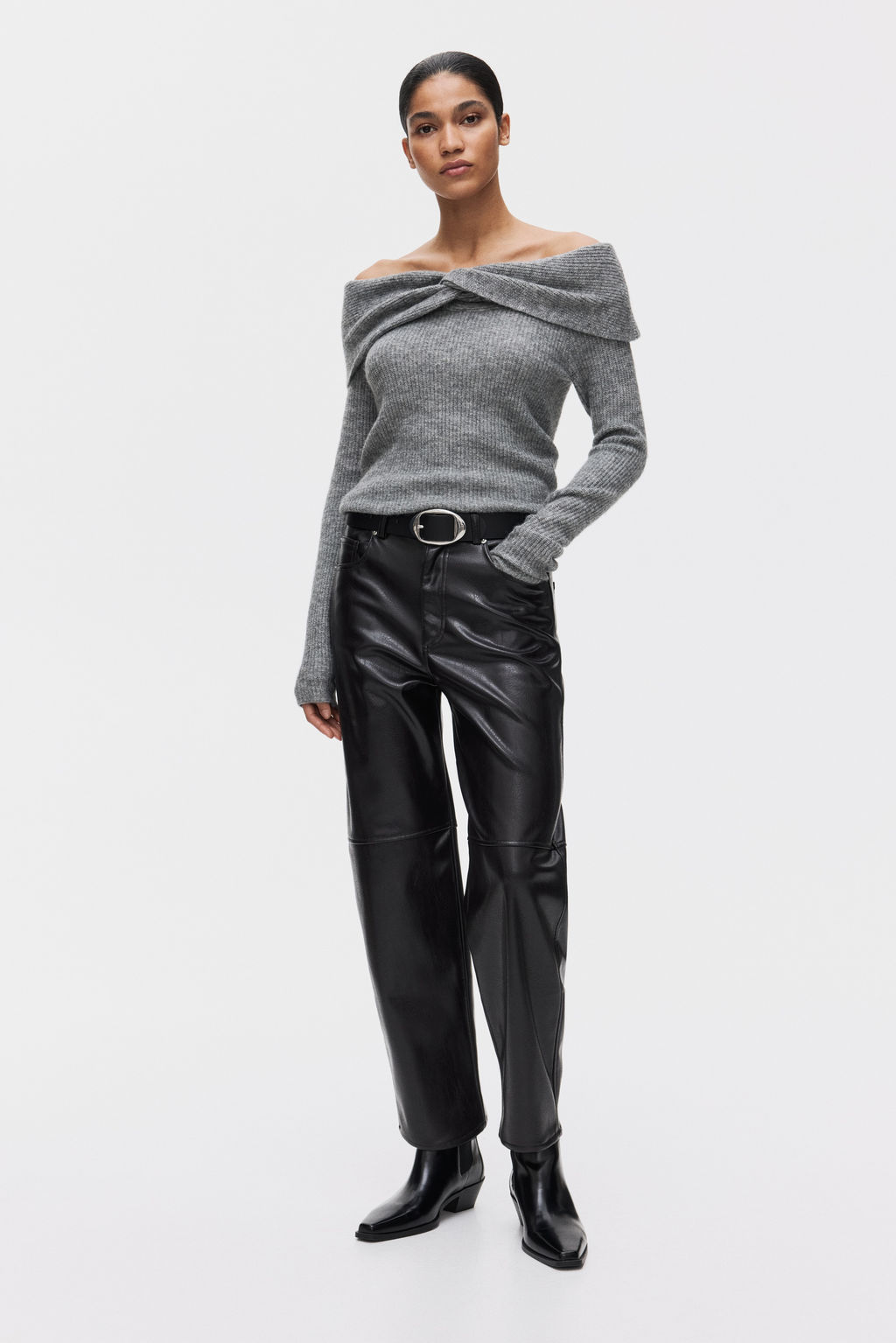 Jersey off-the-shoulder - H&m фото 8