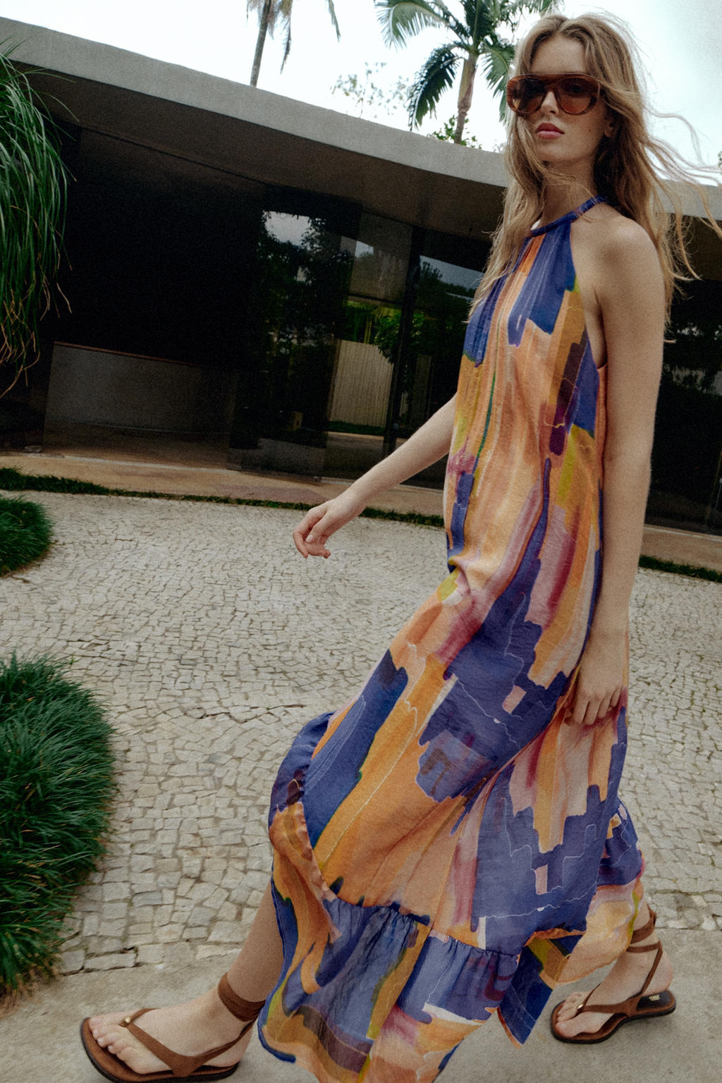 VESTIDO ESTAMPADO BAJO ASIM?TRICO / Multicolor - Zara фото 7