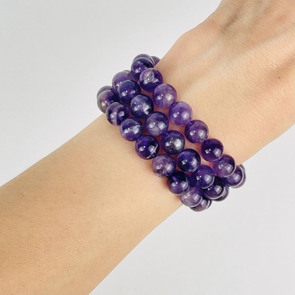 Бусины для украшений из Аметиста (46 бусин) 38 см