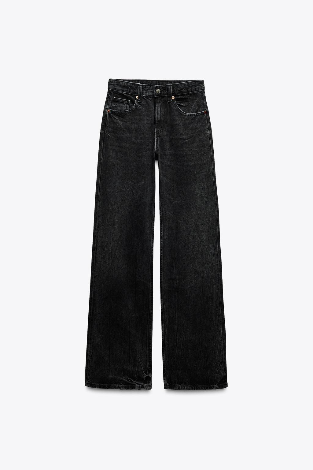 TRF WIDE-LEG MID-WAIST JEANS - Zara фото 24