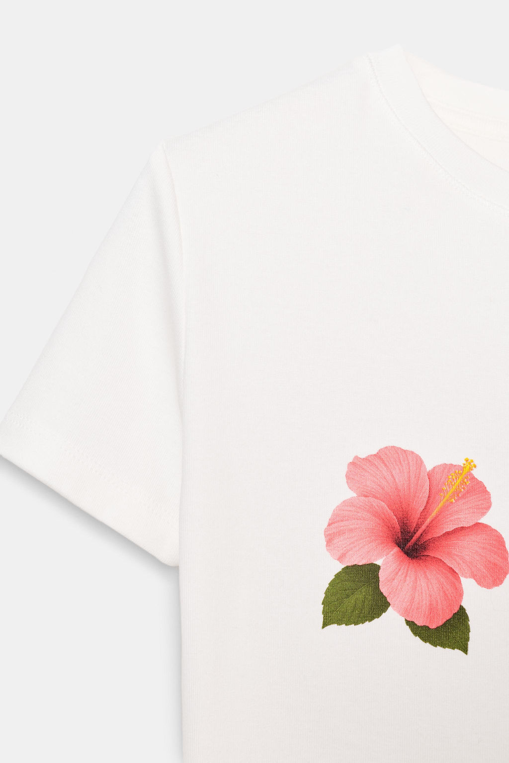 FLORAL PRINT SHORT SLEEVE T-SHIRT - Zara фото 5