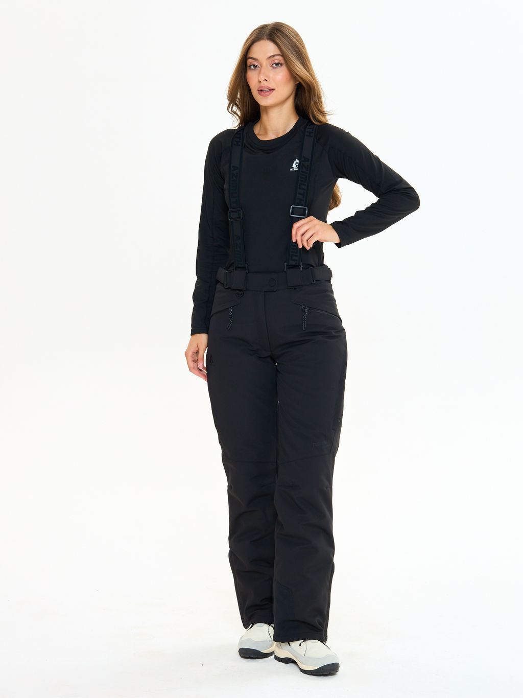 Женские мембранные сноубордические / горнолыжные брюки Azimuth Снежное Созвездие 124/9415_10 Черный  фото 3