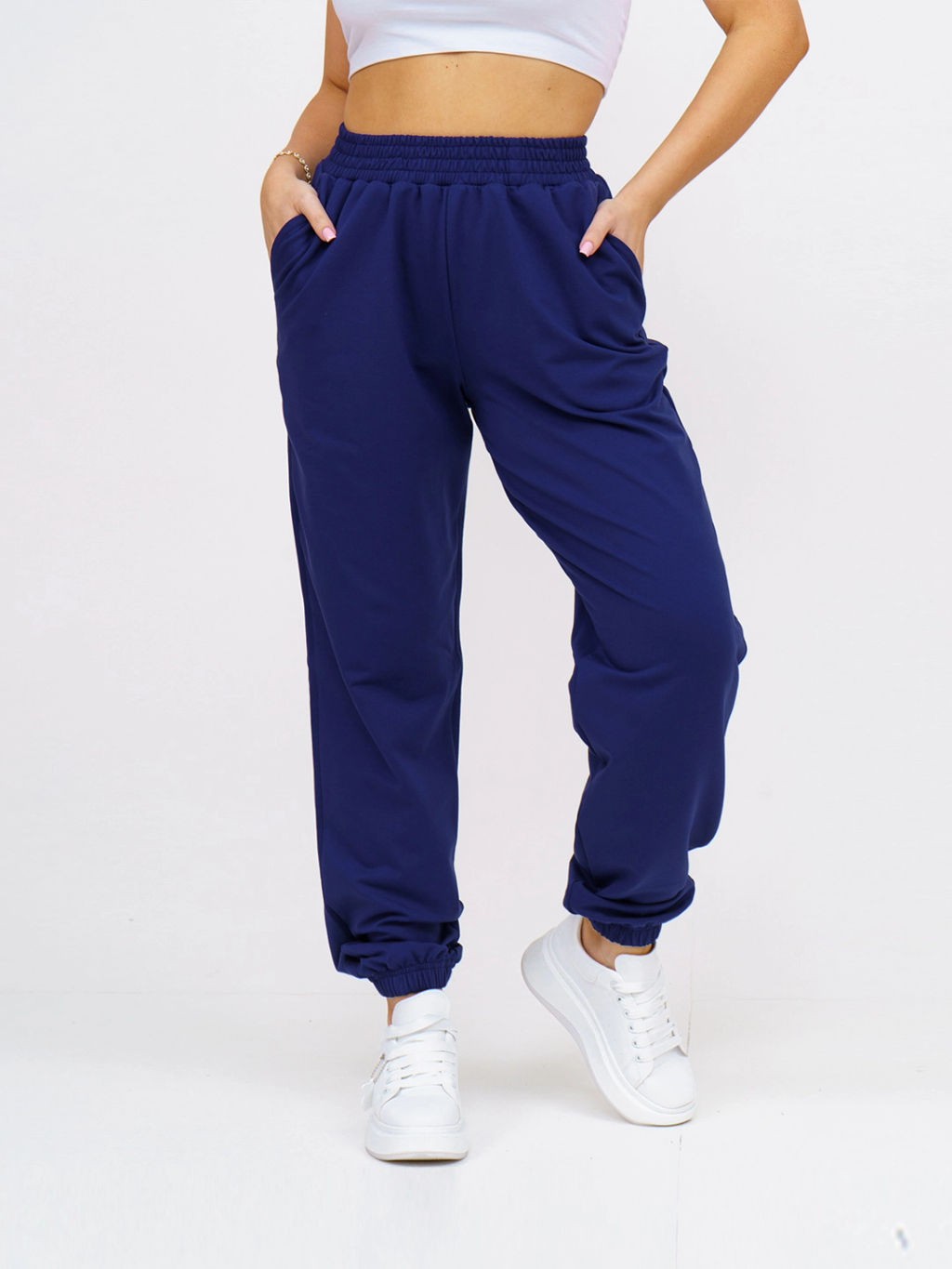 Брюки женские, цвет синий