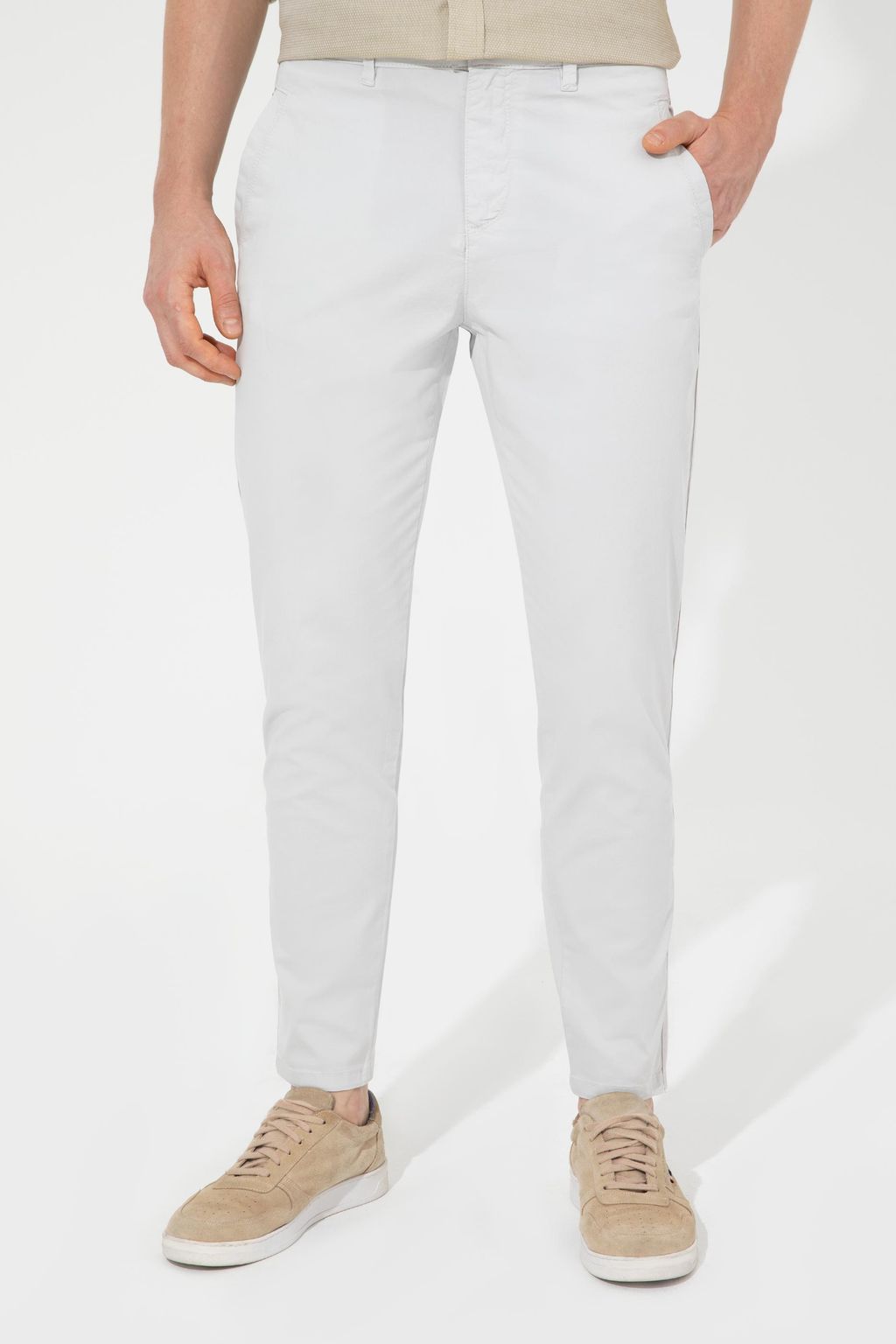 U. S. Polo Assn / Мужские светло-серые брюки из плотной ткани - U.s. polo assn фото 2