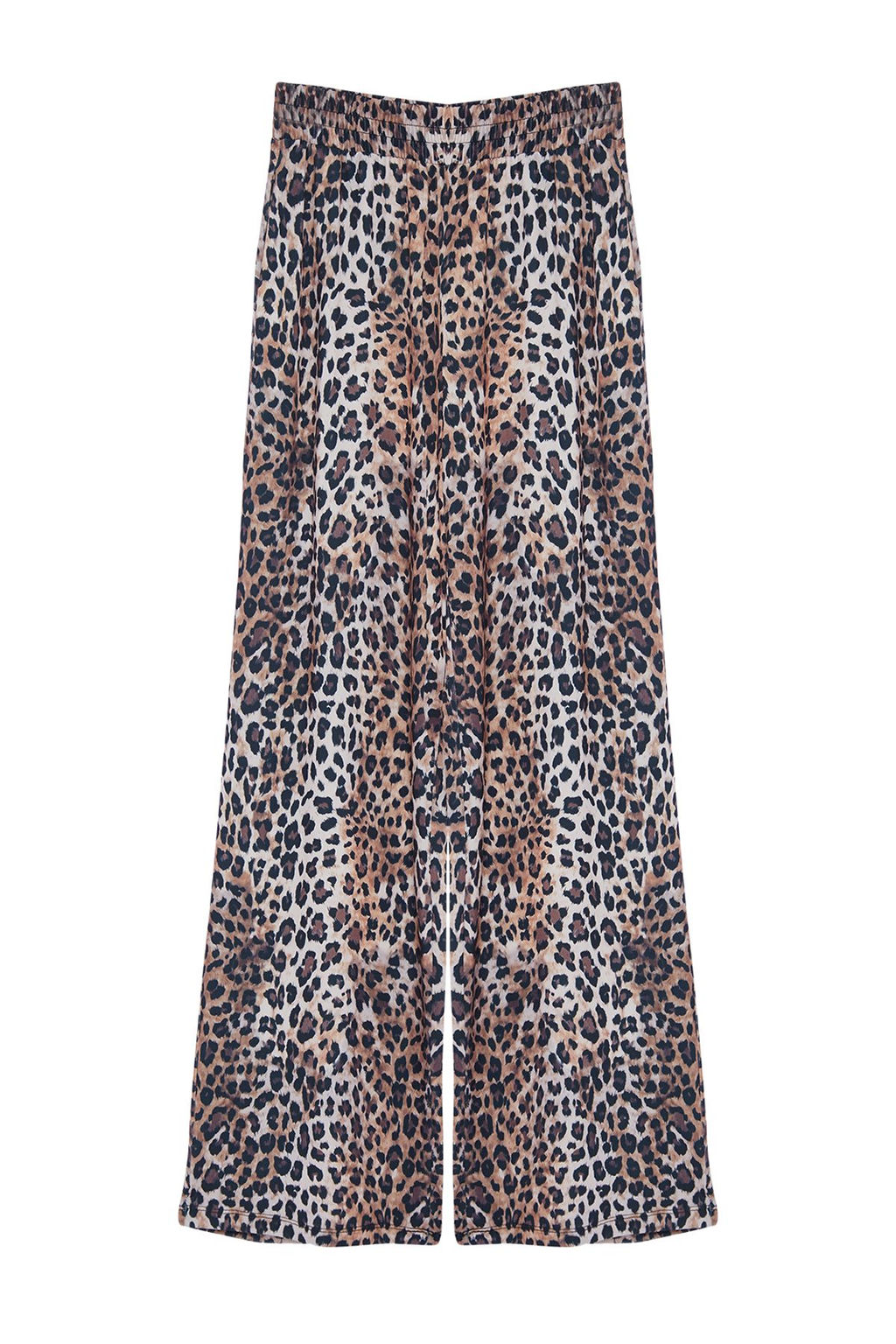 Leopar Bask?l? Wide Leg/Rahat Kesim Yuksek Bel Esnek Pantolon TWOSS23PL00129