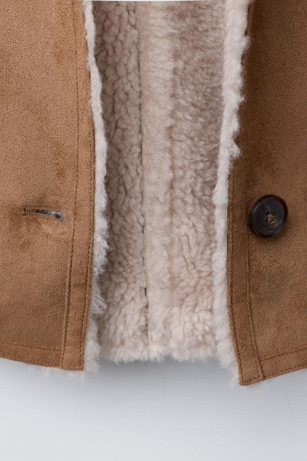 DOUBLE-FACED FAUX SHEARLING JACKET - Zara фото 8