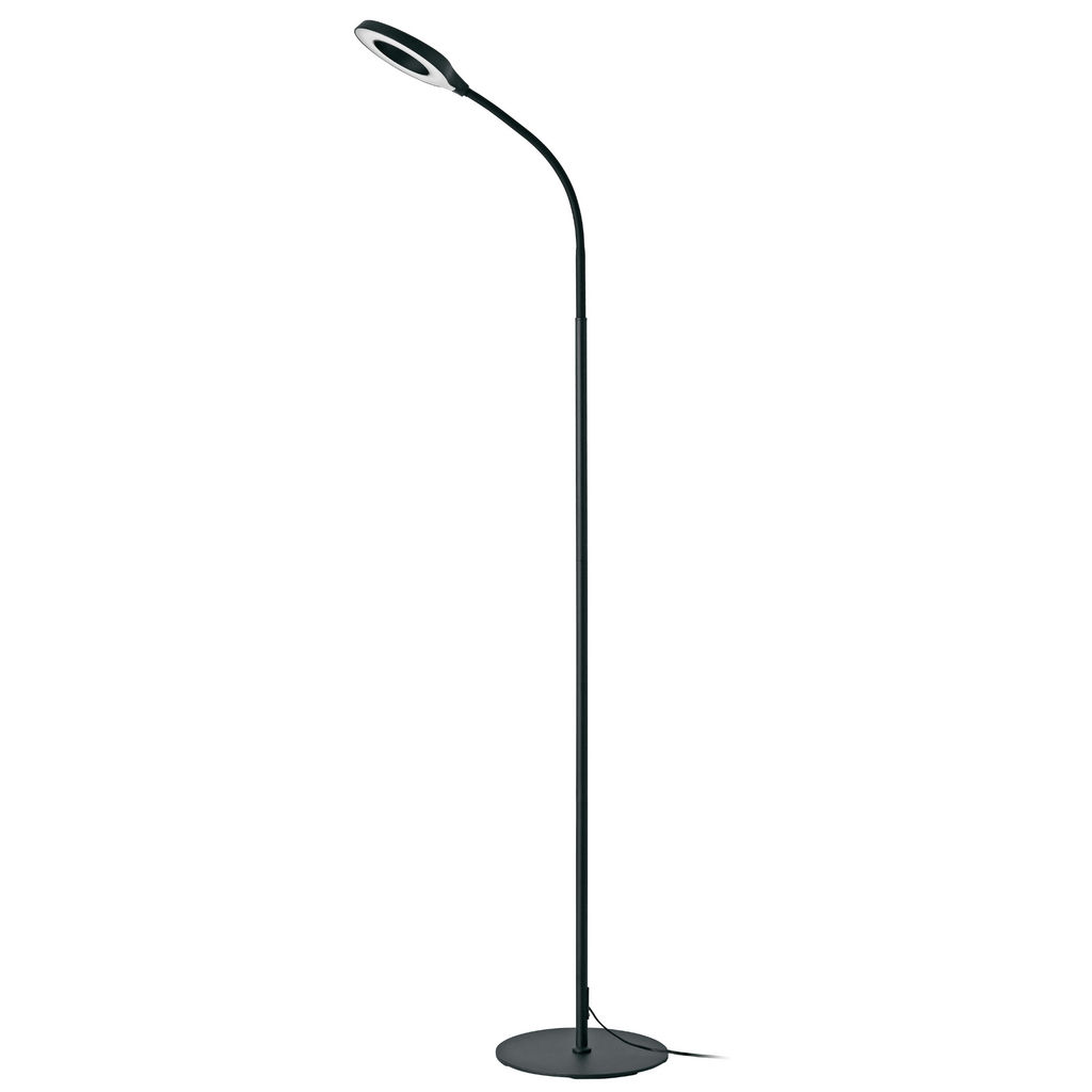 ULM-T610 7W/4500K/DIM BLACK Торшер напольный светодиодный, 7W, с регулировкой наклона. Сенсорный выключатель. Диммер. Черный. ТМ Uniel