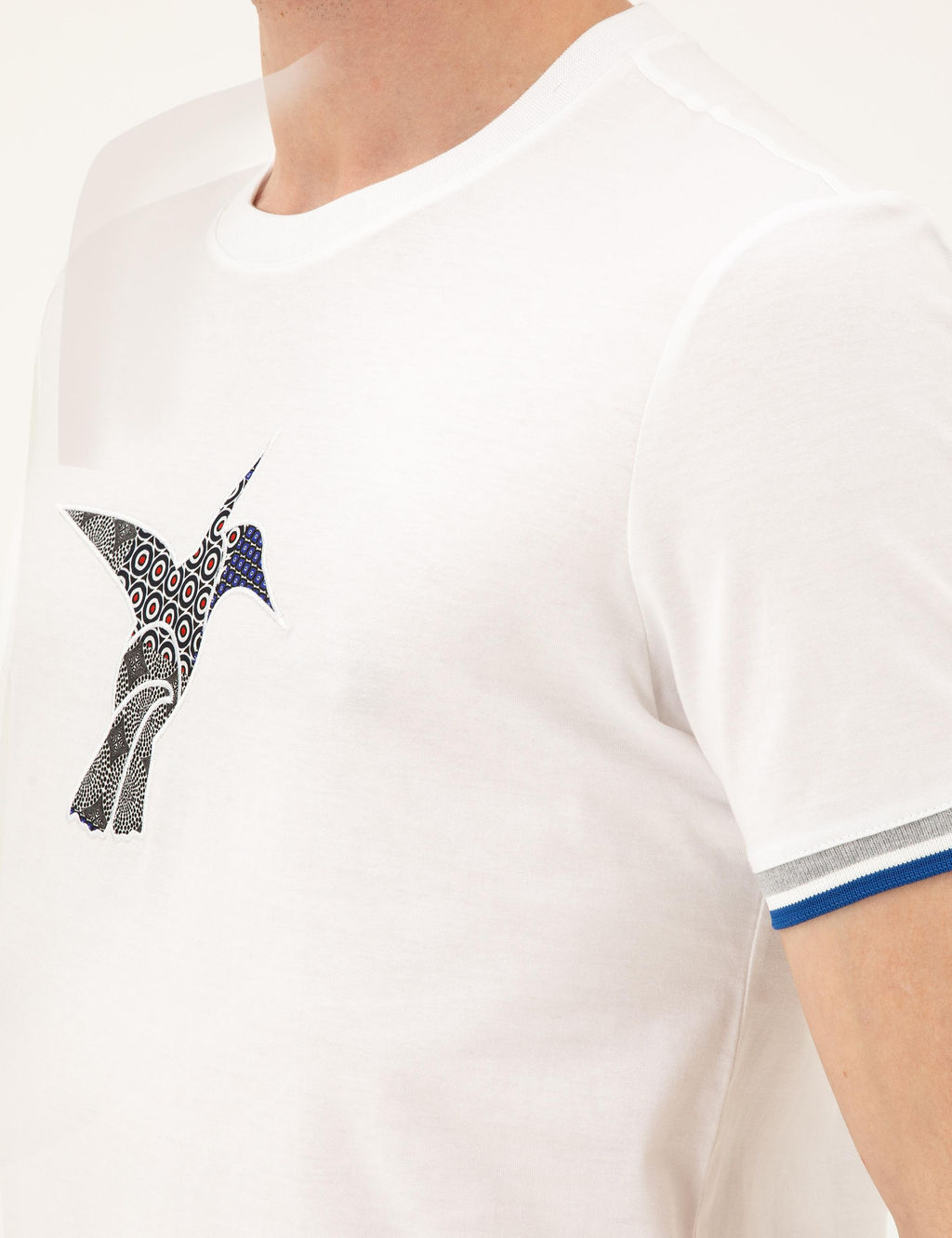 Белая футболка узкого кроя с круглым вырезом - Cacharel фото 7