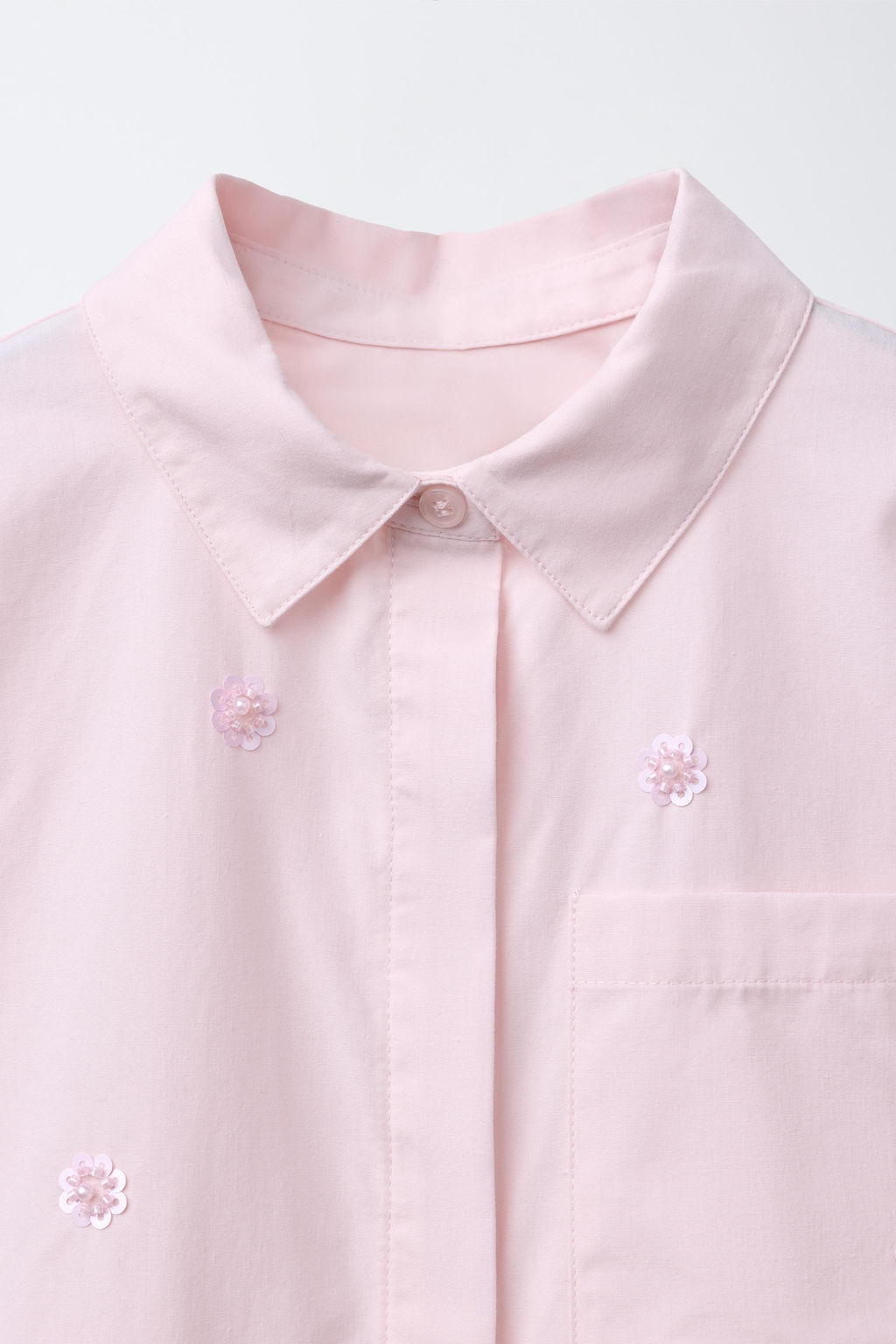 BEADED FLORAL SHIRT - Zara фото 3