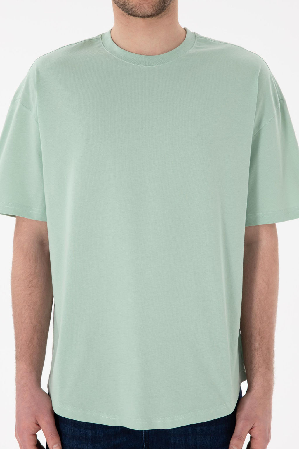 Erkek Long Fit Bisiklet Yaka Su Ye_ili Basic Ti__rt Sepette S_rpriz _ndirim - U.s. polo assn фото 7