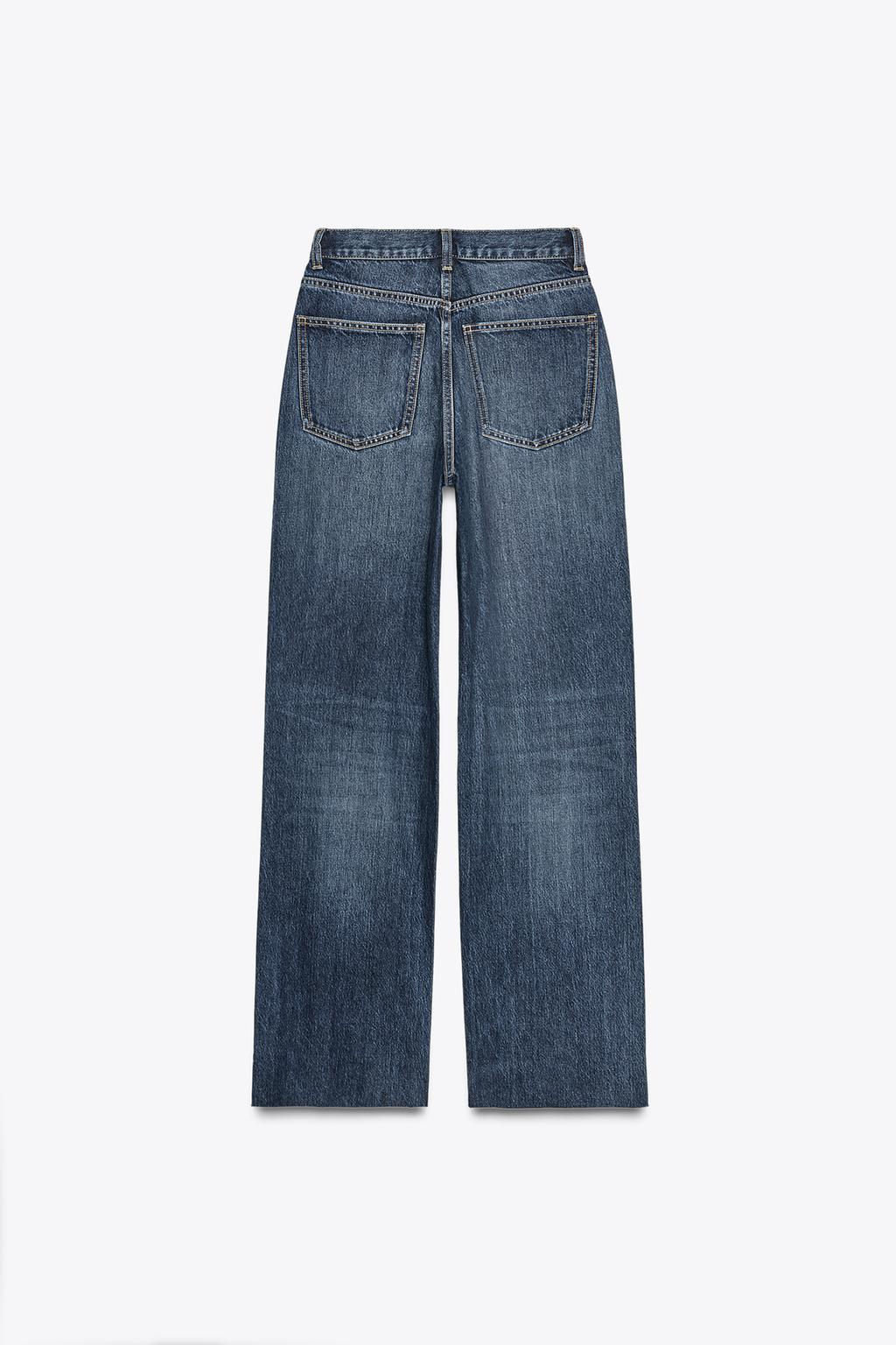 TRF WIDE-LEG HIGH-WAIST FULL LENGTH JEANS - Zara фото 7