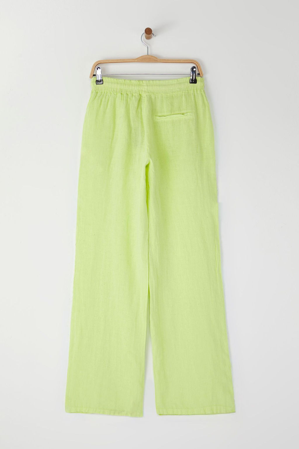 Lacivert %100 Keten Beli Lastikli Yuksek Bel Wide Leg Pantolon TWOSS24JE00249 - Trendyolmilla фото 36