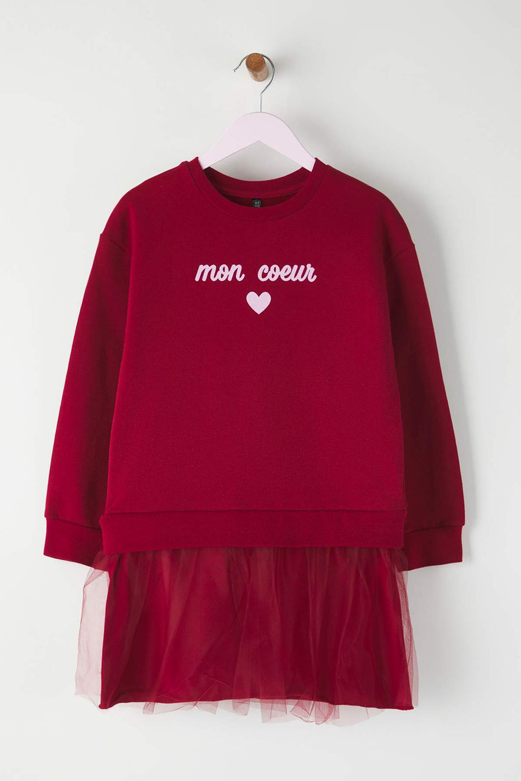 Visne 100% Pamuk Bask?l? Bisiklet Yaka A-line K?z Cocuk Orme Elbise TKDAW26EL00007 - Trendyolmilla фото 2