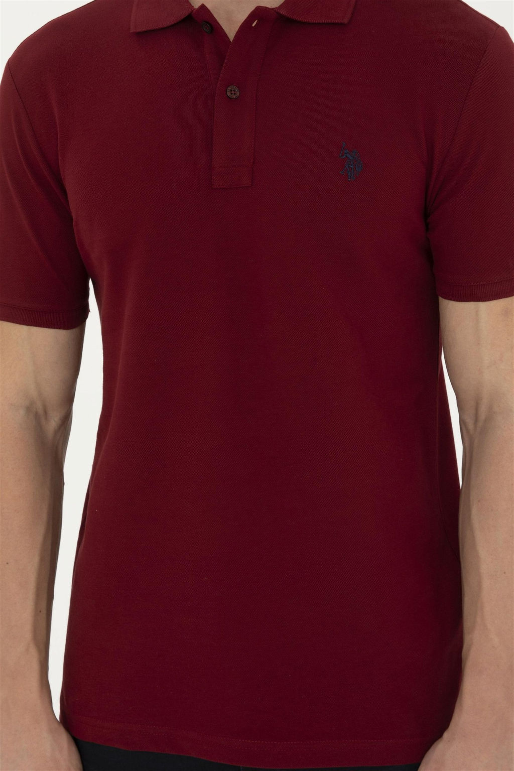 Мужская бордово-красная базовая футболка - U.s. polo assn фото 6