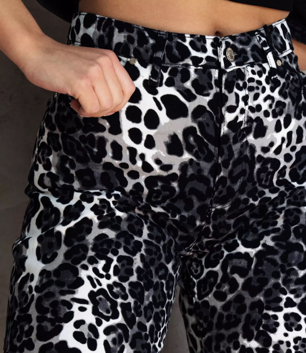 Джинсы #БШ2184, чёрный,белый - Dommod фото 5