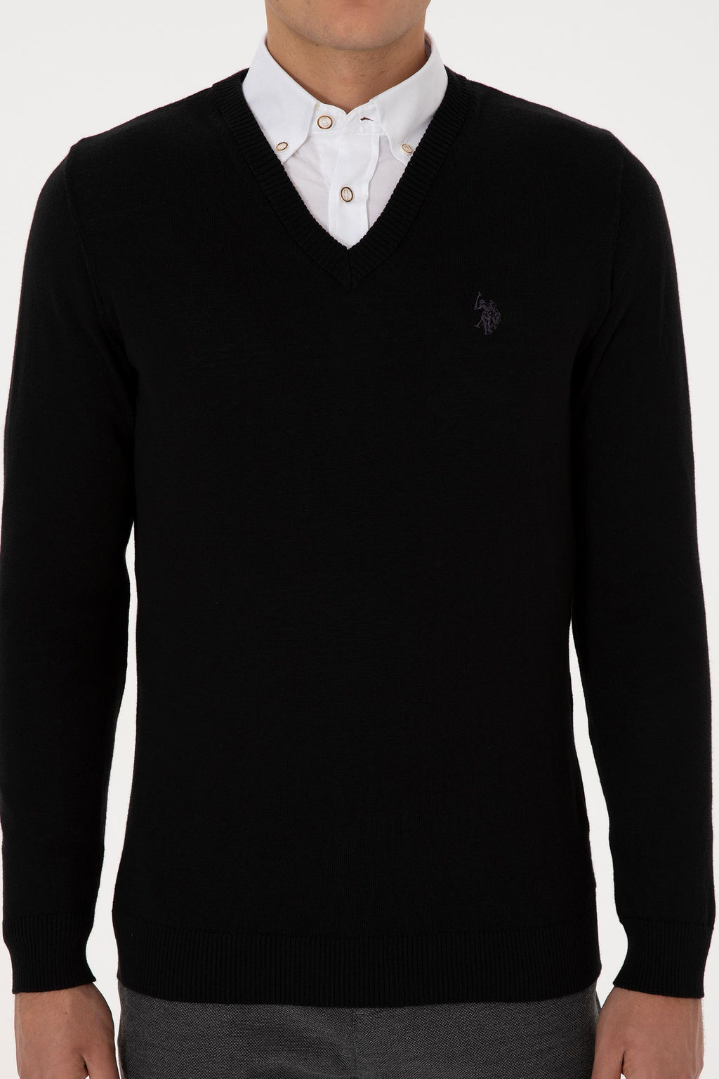 Erkek Siyah Basic Kazak - U.s. polo assn фото 6