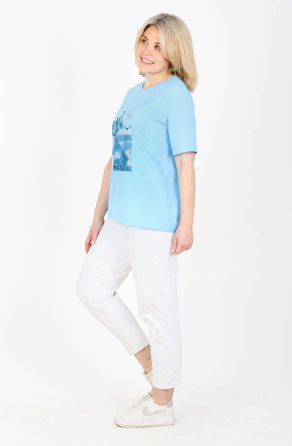 Футболка Лаура Ф-96 (44-60) кулирка - Лотос фото 6