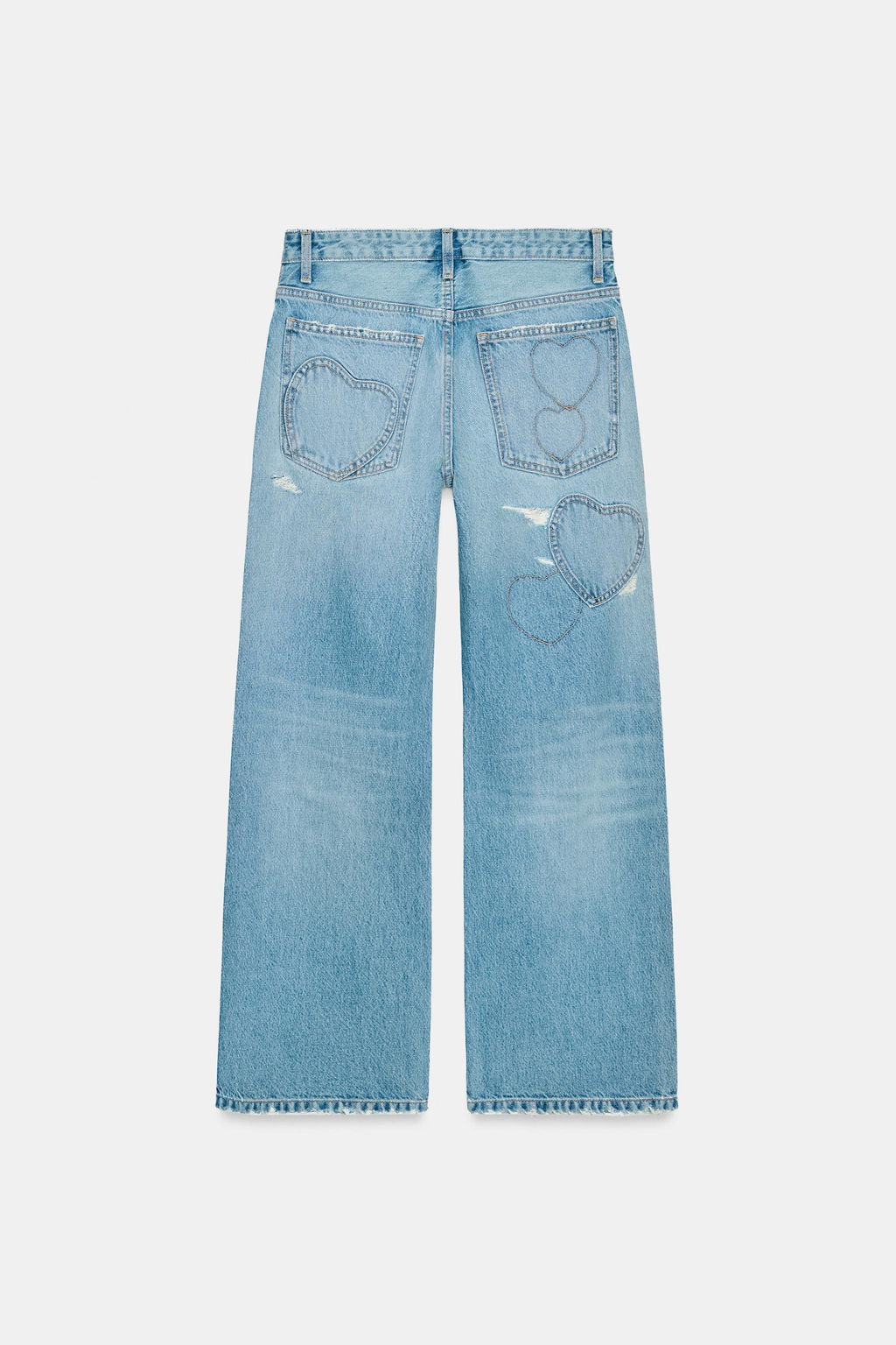 TRF MID-WAIST BOYFRIEND JEANS WITH HEARTS - Zara фото 11