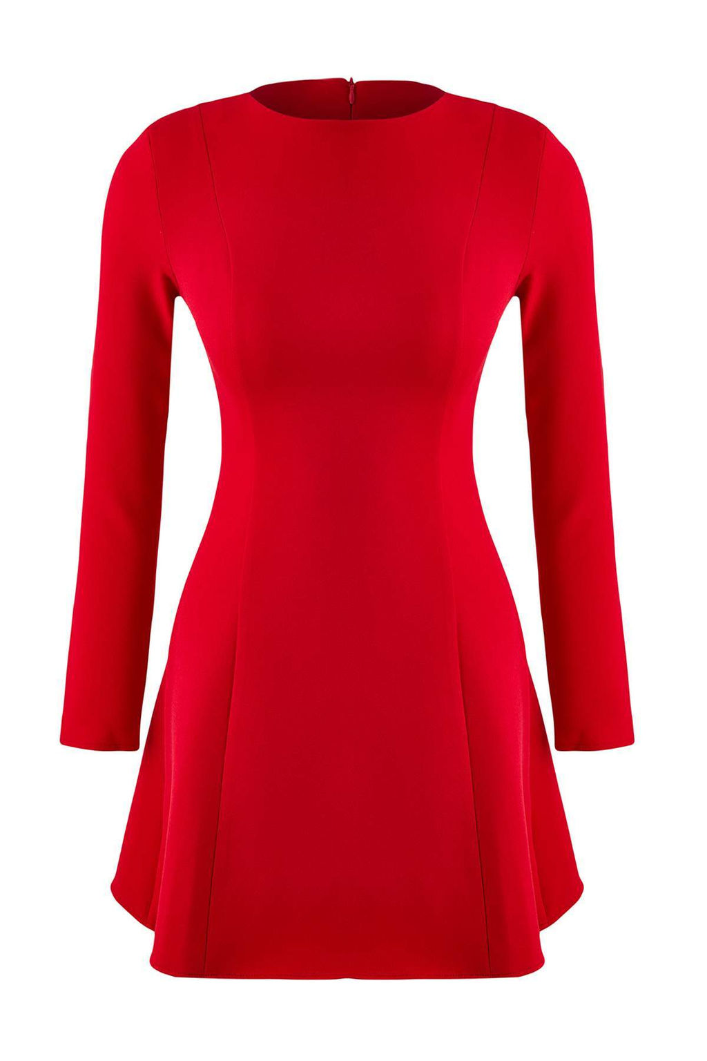 K?rm?z? Duz K?sa / Mini Dokuma Elbise TWOAW26EL00184