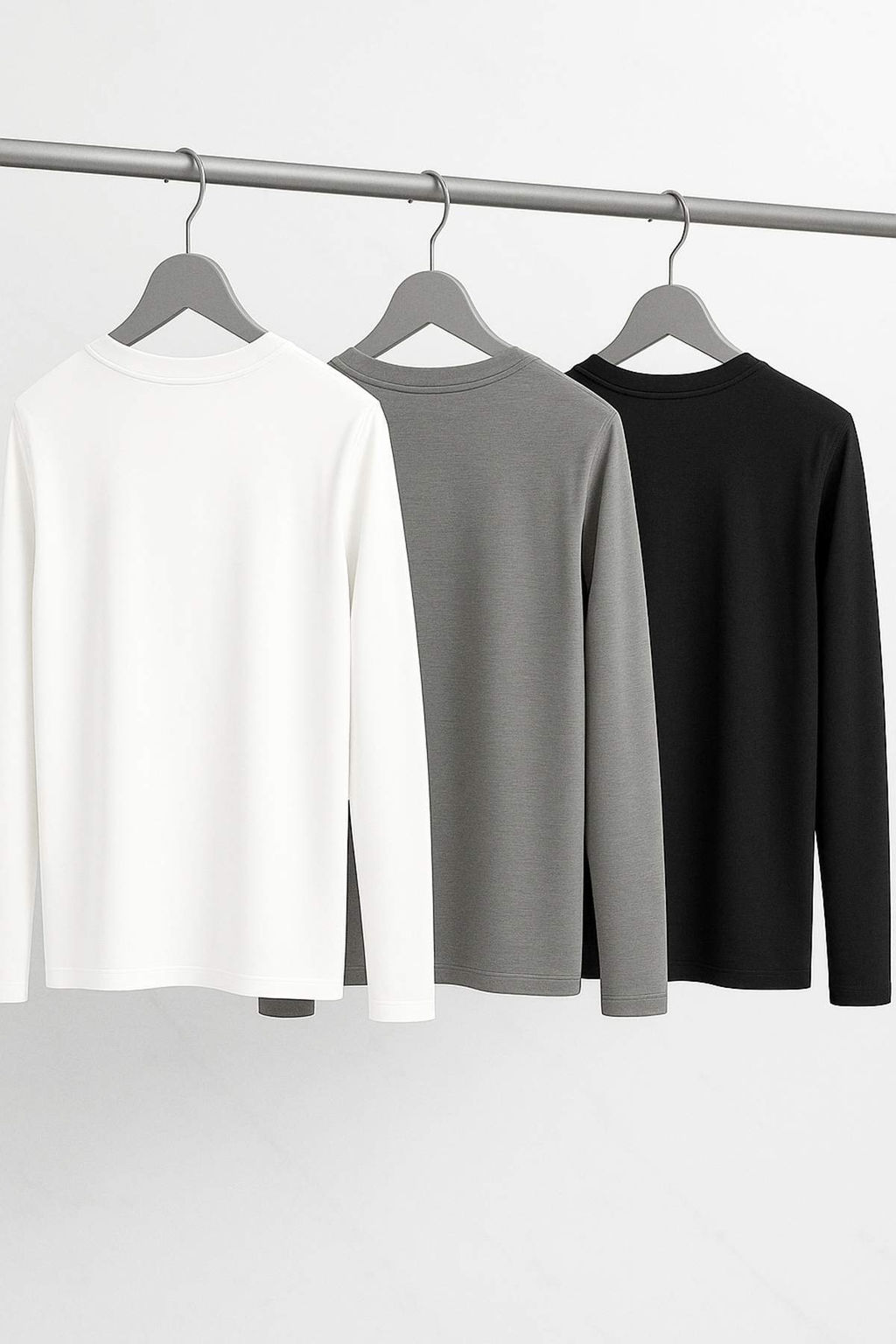 Siyah-Gri-Ekru 3lu Paket Slim/Dar Kesim %100 Pamuk Erkek T-Shirt TEDAW25TS00010