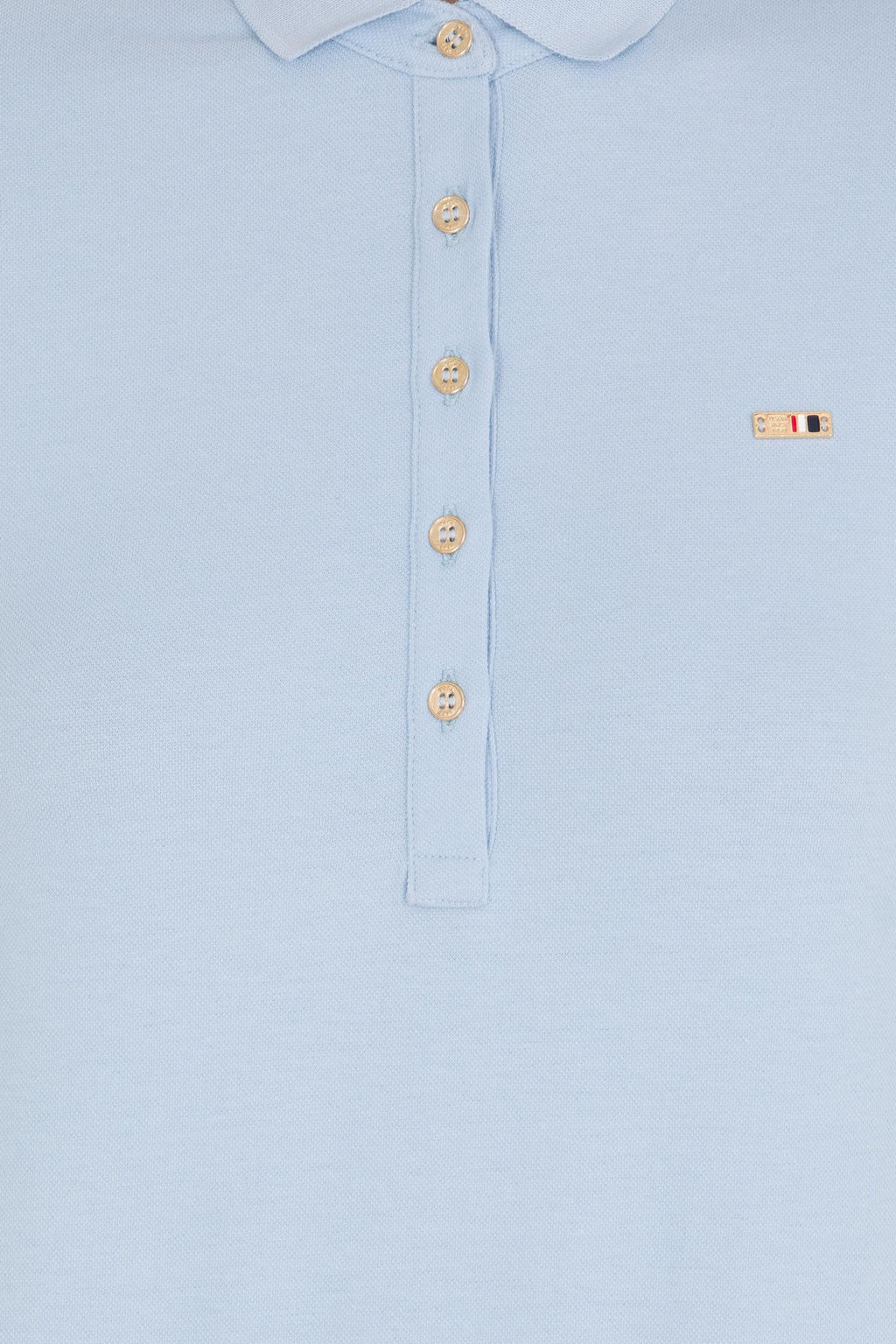 Kad_n A__k Mavi Polo Yaka _rme Elbise