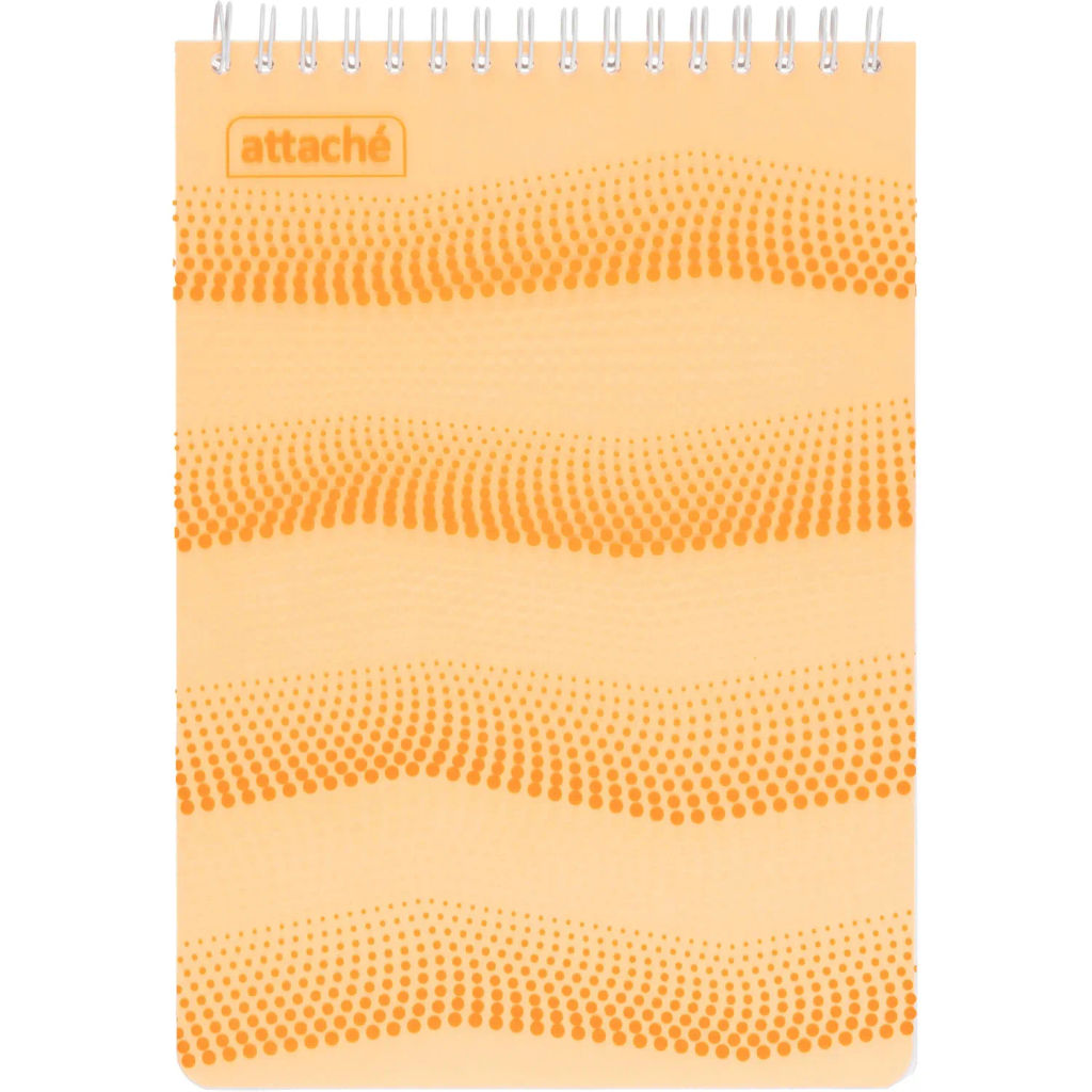 Блокнот WAVES оранжевый А5 спираль 50л. пласт. - Attache фото 2