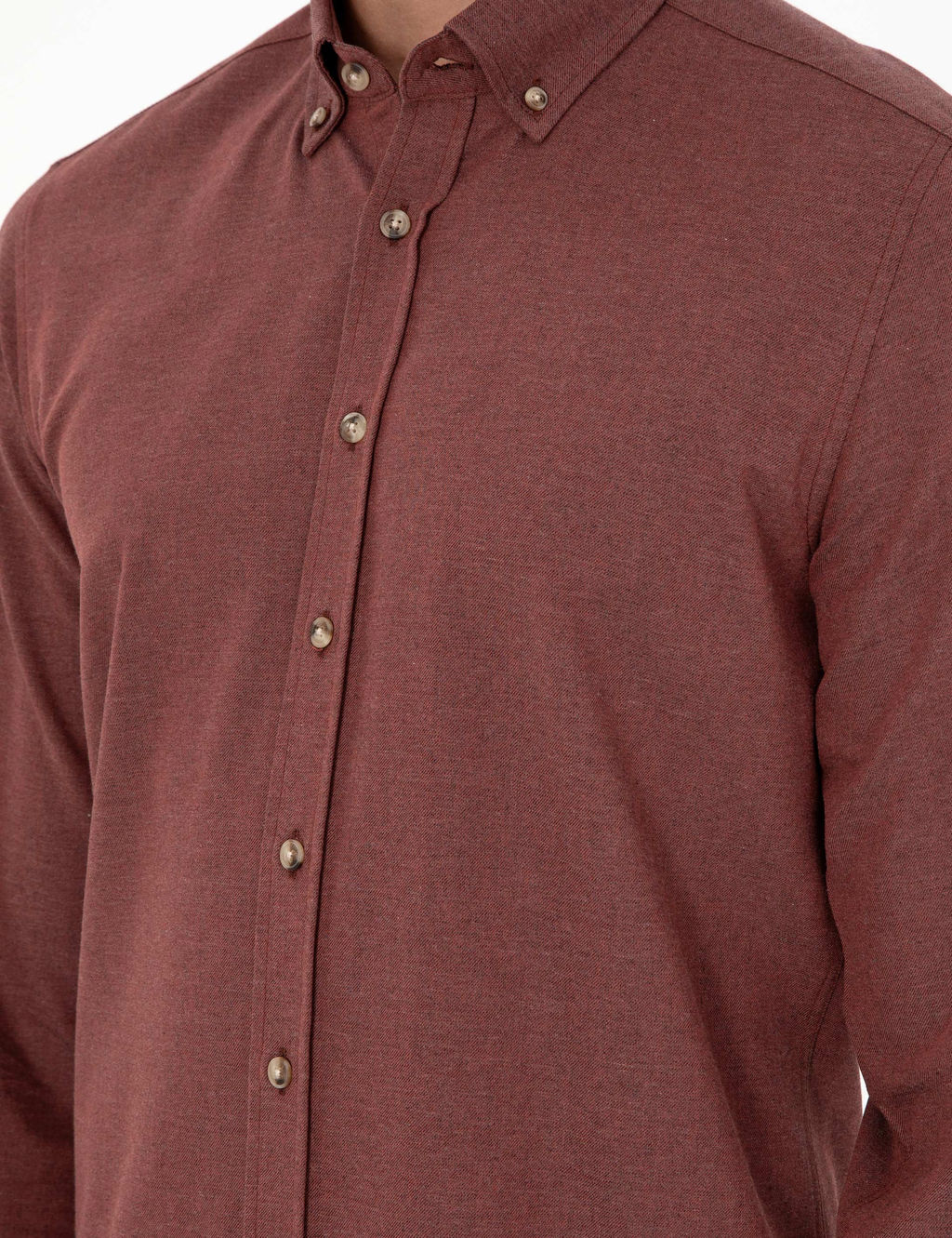 Kiremit Slim Fit Uzun Kollu G_mlek