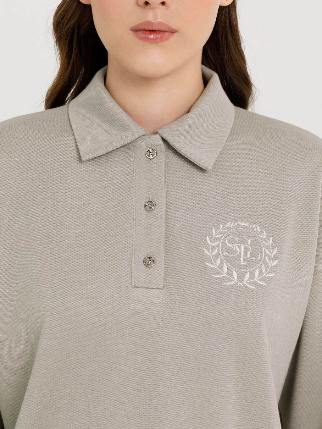 Джемпер-поло с вышивкой - Stilla фото 4