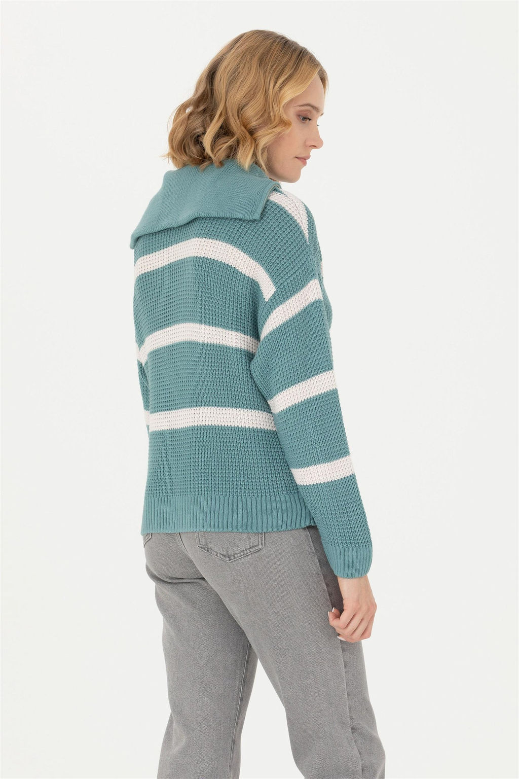 U. S. Polo Assn Женский мятный свитер с v-образным вырезом - U.s. polo assn фото 5