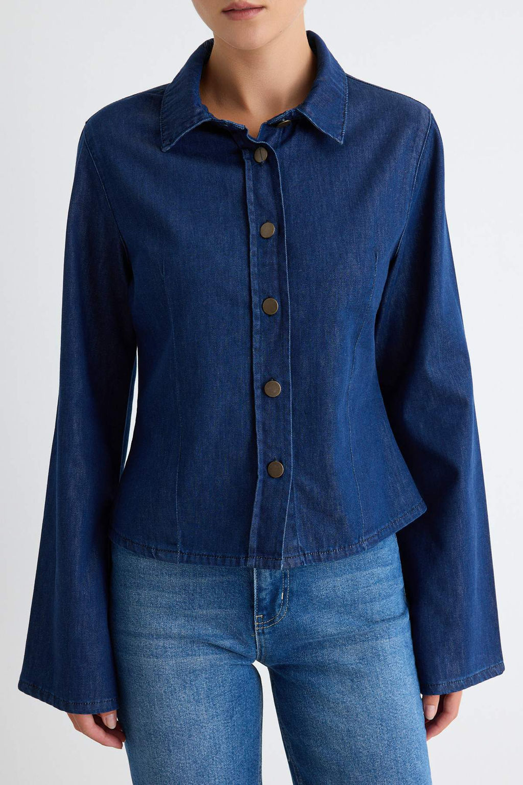 Koyu Mavi Uzun Kollu Denim G_mlek TWOAW27GO00055 - Trendyolmilla фото 4