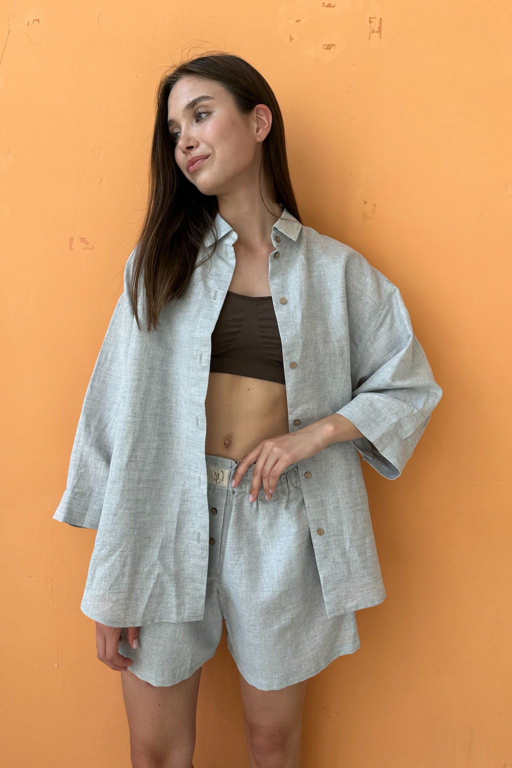 Костюм женский SET019/18/Голубой меланж