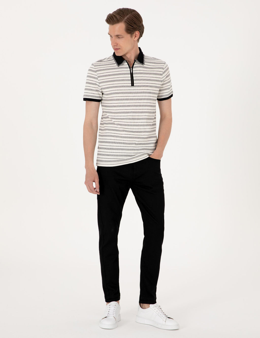 Siyah Slim Fit Jean Pantolon