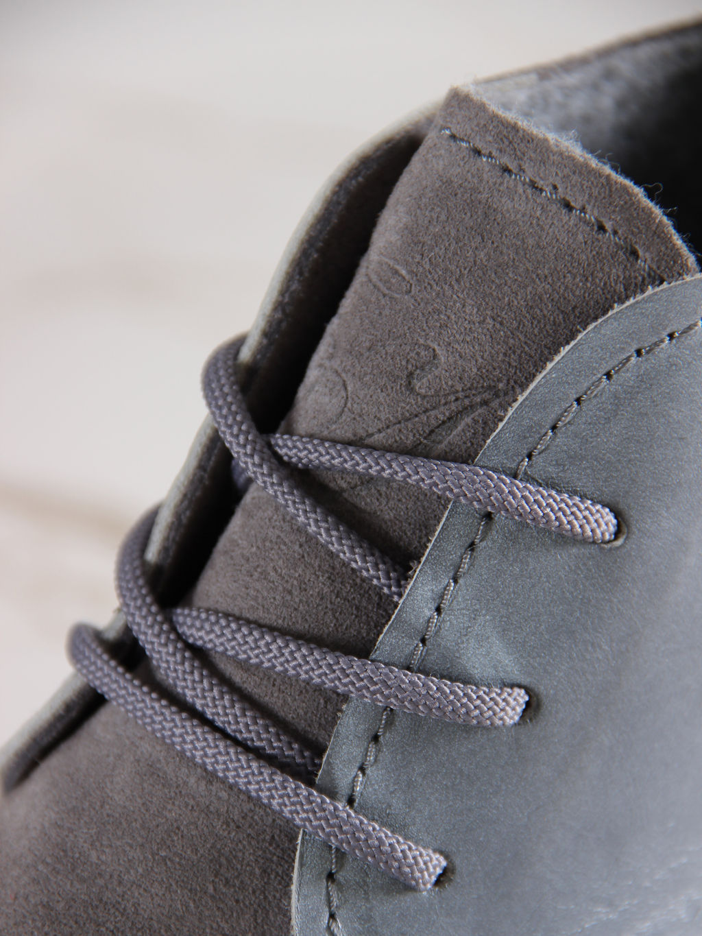 Ботинки 305.927gr.Серая вакса+серый замок замша/байка