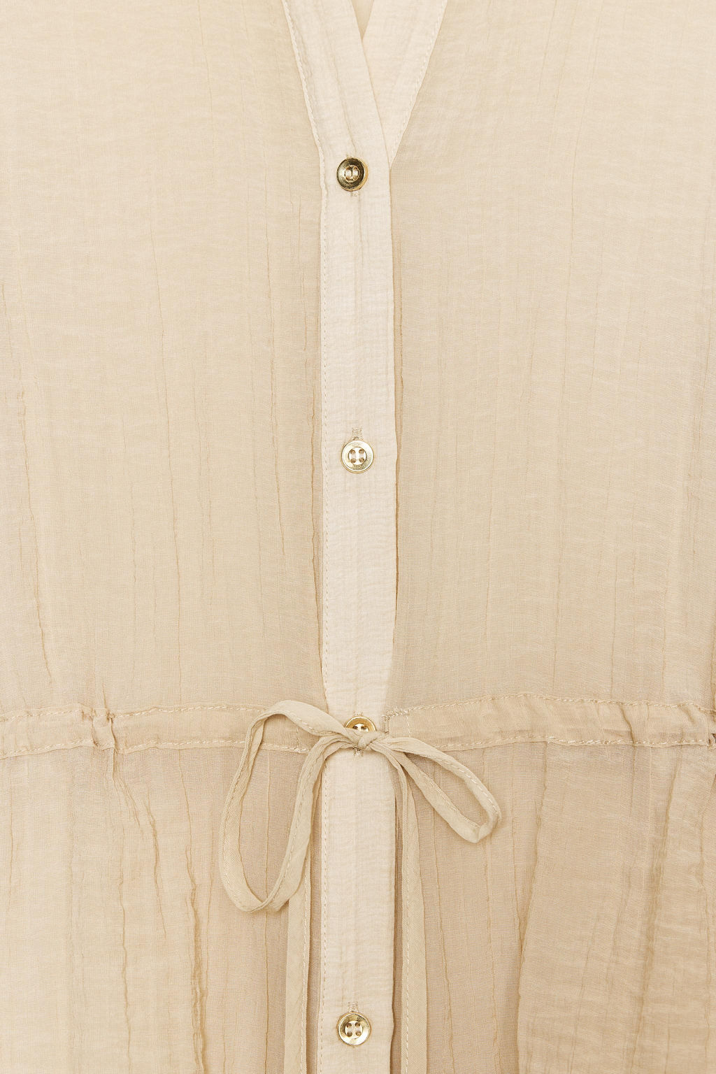 SEMI-SHEER CREASED-EFFECT SHIRT - Zara фото 14