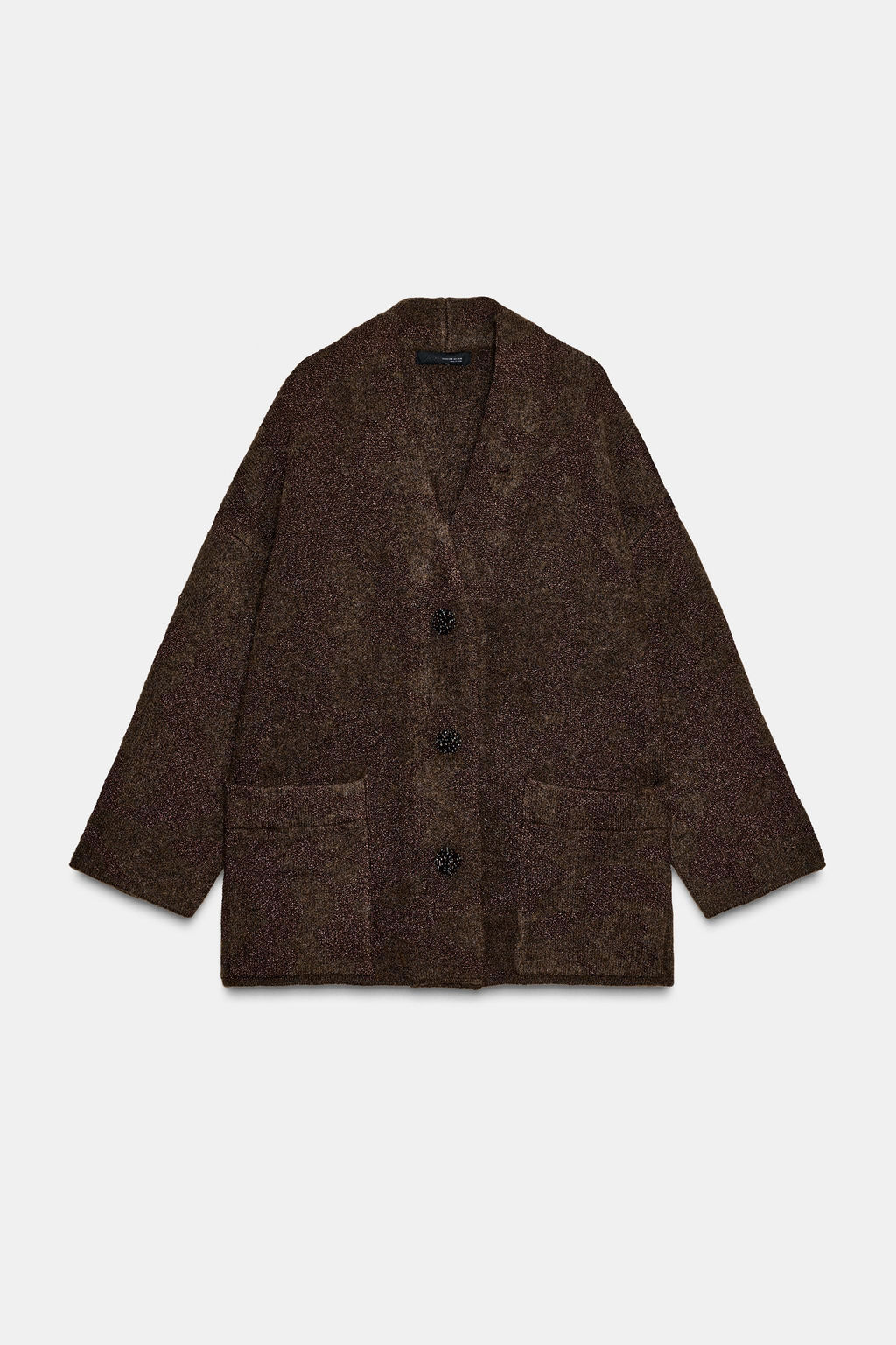 METALLIC THREAD CARDIGAN - Zara фото 4