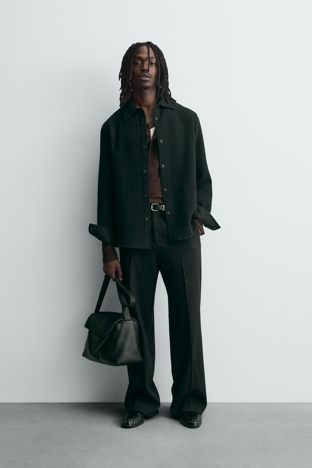 TEXTURED RELAXED FIT OVERSHIRT