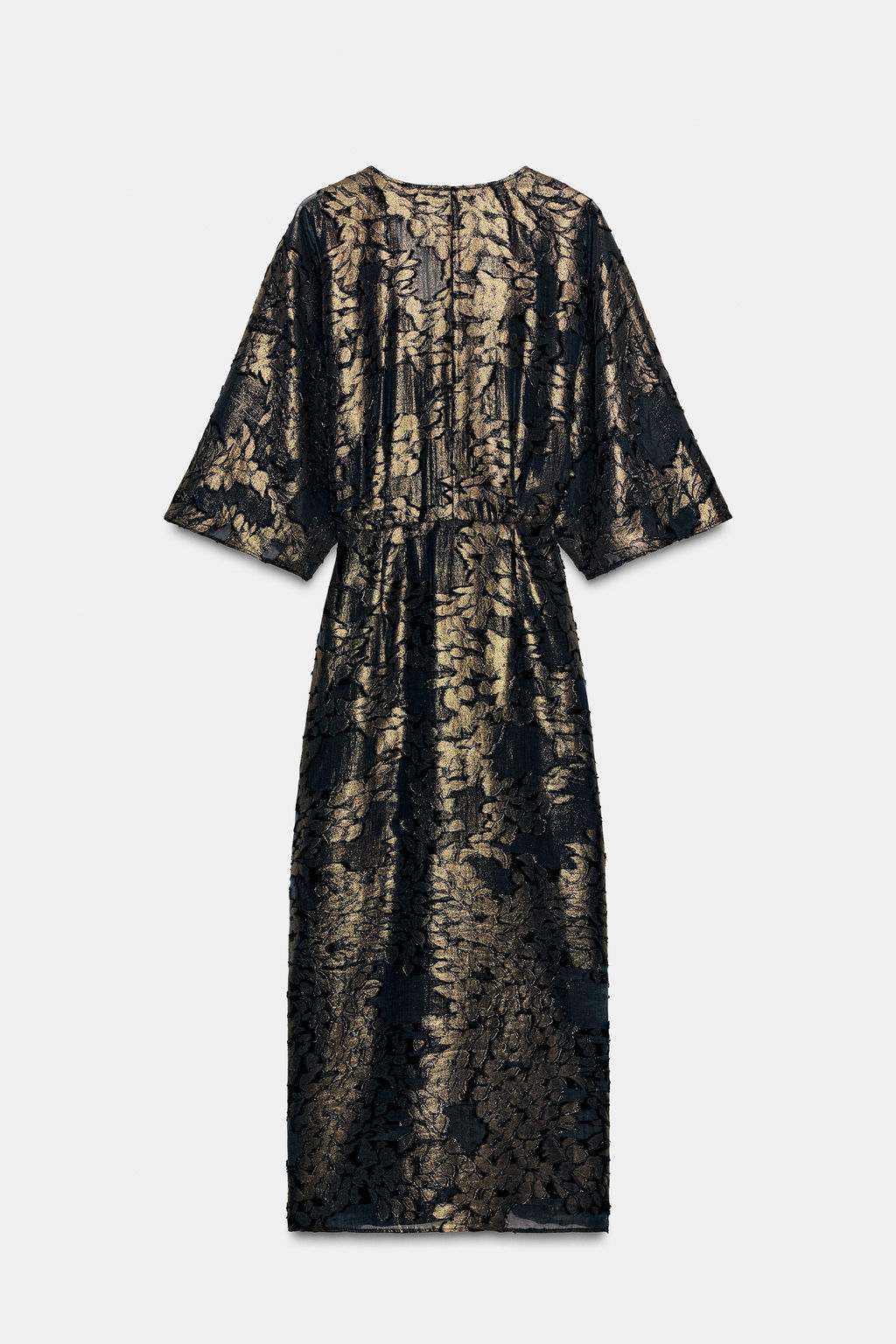 FOIL DRAPED MIDI DRESS - Zara фото 4