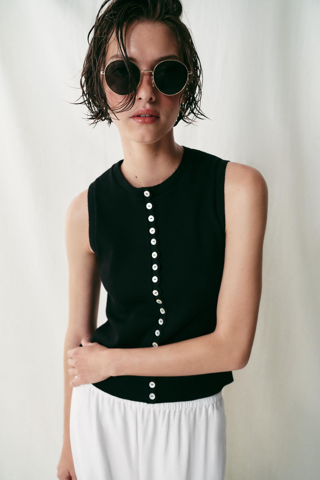 TOP BOTONES / Negro - Zara фото 4