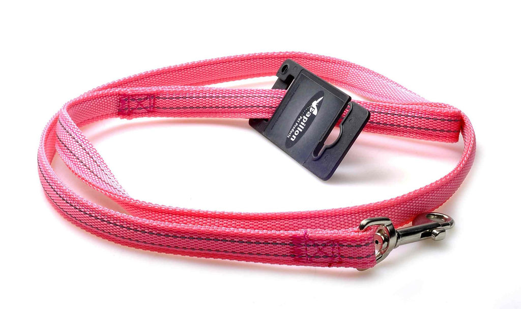 ВИА Светоотражающий тренировочный поводок 20мм-200см, розовый (Reflective nylon training lead, 20 mm x 200 cm, colour pink) 170532