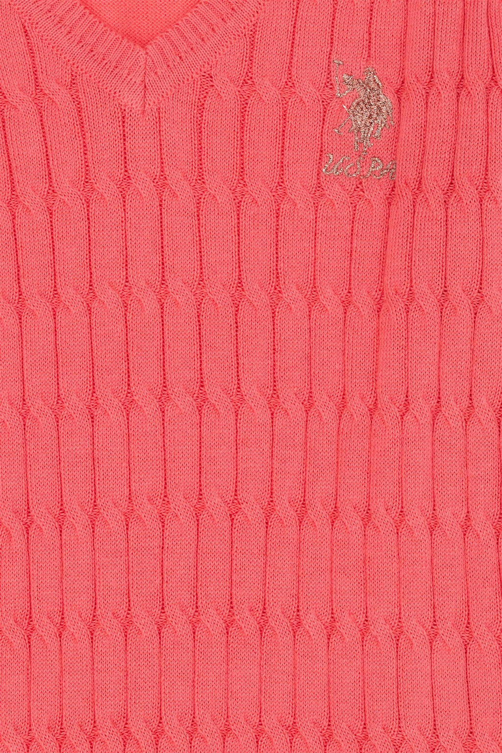 U. S. Polo Assn / Розовый базовый свитер для девочки - U.s. polo assn фото 6