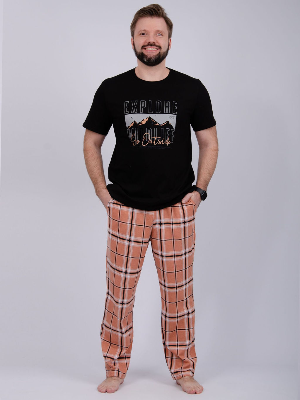 Пижама "Альпы 2" брюки, трикотаж