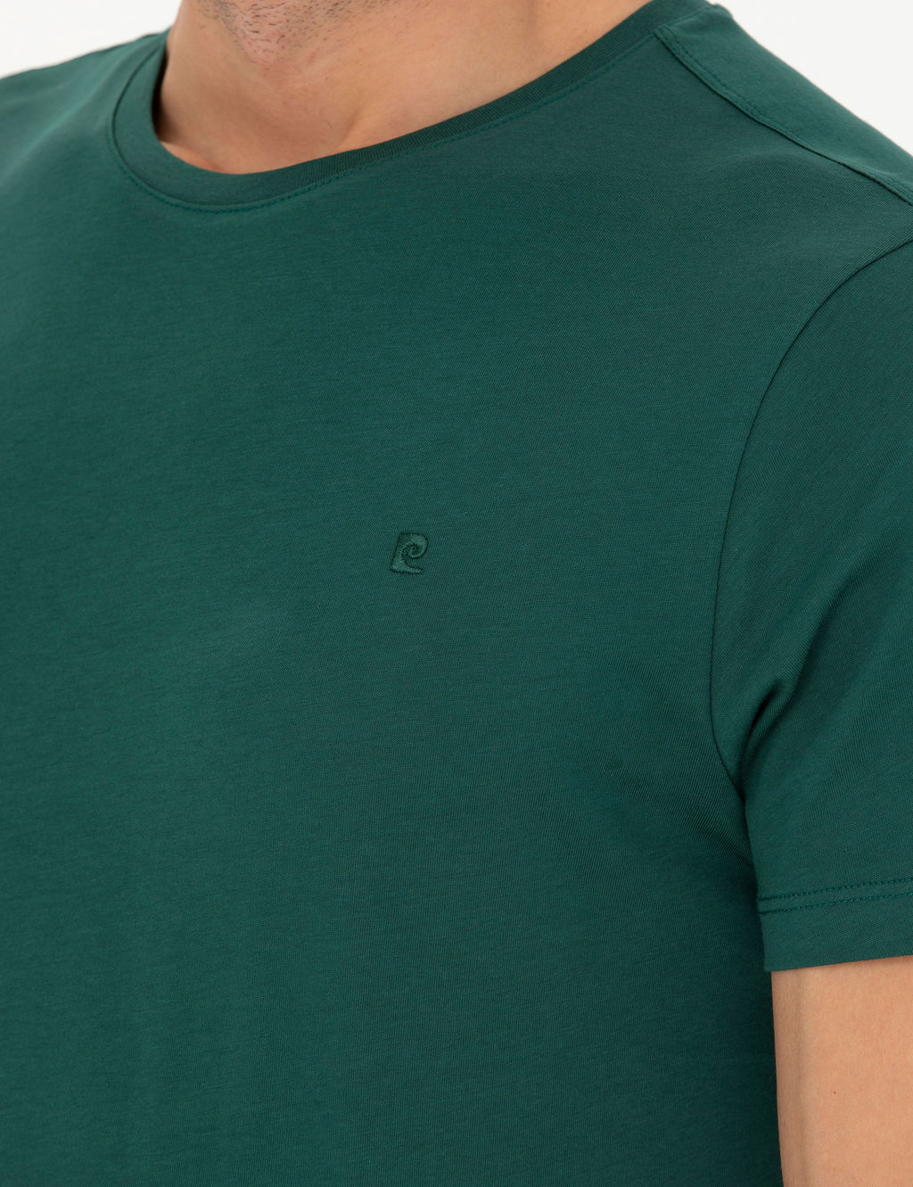 Koyu Ye_il Slim Fit Basic Ti__rt