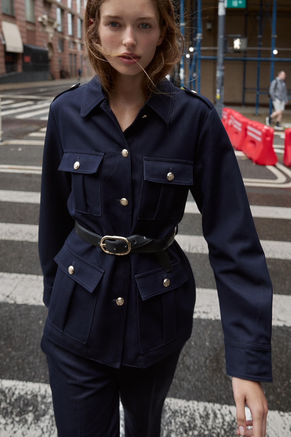 BELTED JACKET WITH PATCH POCKETS - Zara фото 2