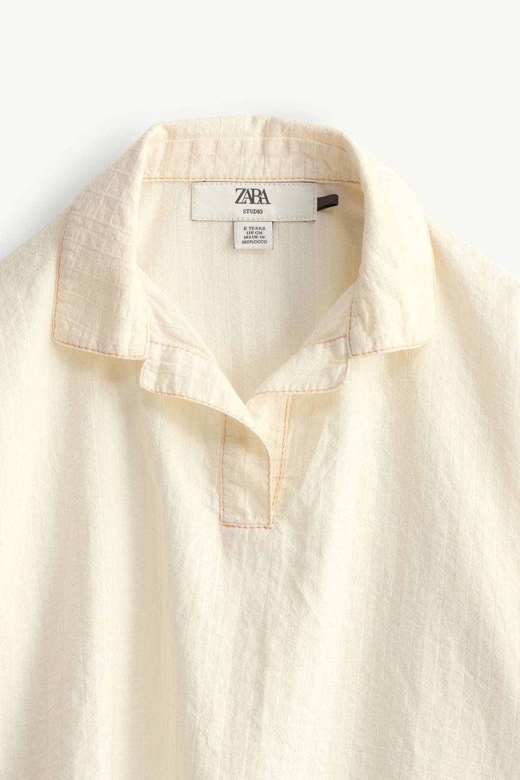 CAMISA PESPUNTES CONTRASTE LIMITED EDITION / Blanco roto - Zara фото 3